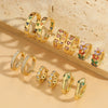 Wholesale Jewelry Copper Geometric Snake Ring And Earrings For Women With Retro And Personal Style Electroplated