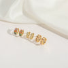Wholesale Jewelry Copper Geometric Snake Ring And Earrings For Women With Retro And Personal Style Electroplated