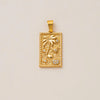 Wholesale Jewelry Copper Geometric Square Pendant Gold Plated Electroplated Women's Necklace