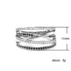 Wholesale Jewelry Copper Geometric Style Zirconia Tail Ring For Women