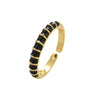 Wholesale Jewelry Copper Geometric Sweet Style Opening Adjustable Ring Electroplated