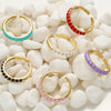 Wholesale Jewelry Copper Geometric Sweet Style Opening Adjustable Ring Electroplated