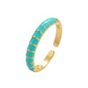 Wholesale Jewelry Copper Geometric Sweet Style Opening Adjustable Ring Electroplated