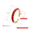 Wholesale Jewelry Copper Geometric Sweet Style Opening Adjustable Ring Electroplated