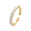 Wholesale Jewelry Copper Geometric Sweet Style Opening Adjustable Ring Electroplated
