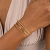 Wholesale Jewelry Copper Geometric Threepiece Set Electroplated Bracelet For Women