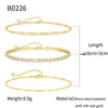 Wholesale Jewelry Copper Geometric Threepiece Set Electroplated Bracelet For Women