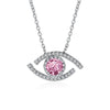 Wholesale Jewelry Copper Geometric Zircon Inlaid Eye Necklace For Women