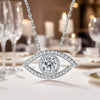 Wholesale Jewelry Copper Geometric Zircon Inlaid Eye Necklace For Women