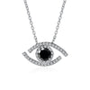 Wholesale Jewelry Copper Geometric Zircon Inlaid Eye Necklace For Women