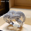 Wholesale Jewelry Copper Geometric Zircon Ring Light Luxury Cold Style Women's