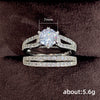 Wholesale Jewelry Copper Geometric Zircon Twopiece Set Bracelet And Ring For Women