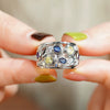 Wholesale Jewelry Copper Geometric Zirconia Hollow Flower Ring