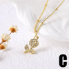 Wholesale Jewelry Copper Gold Plated Flower Pendant Necklace Minimalist Style For Women