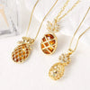 Wholesale Jewelry Copper Gold Plated Fruit Pineapple Hollow Pendant Necklace