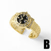 Wholesale Jewelry Copper Gold Plated Geometric Open Ring For Women