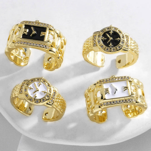 Wholesale Jewelry Copper Gold Plated Geometric Open Ring For Women