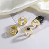 Wholesale Jewelry Copper Gold Plated Geometric Open Ring For Women
