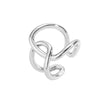 Wholesale Jewelry Copper Gold Plated Geometric Water Drop Retro Twist Open Ring For Women