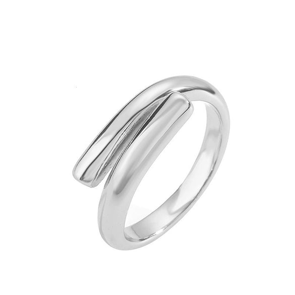 Wholesale Jewelry Copper Gold Plated Geometric Water Drop Retro Twist Open Ring For Women