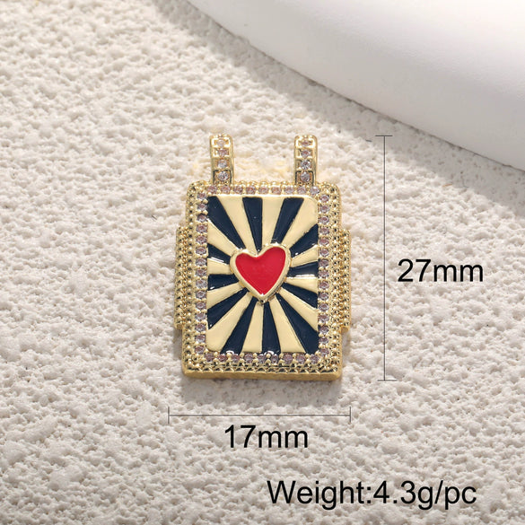 Wholesale Jewelry Copper Gold Plated Heart Shape Pendant Necklace