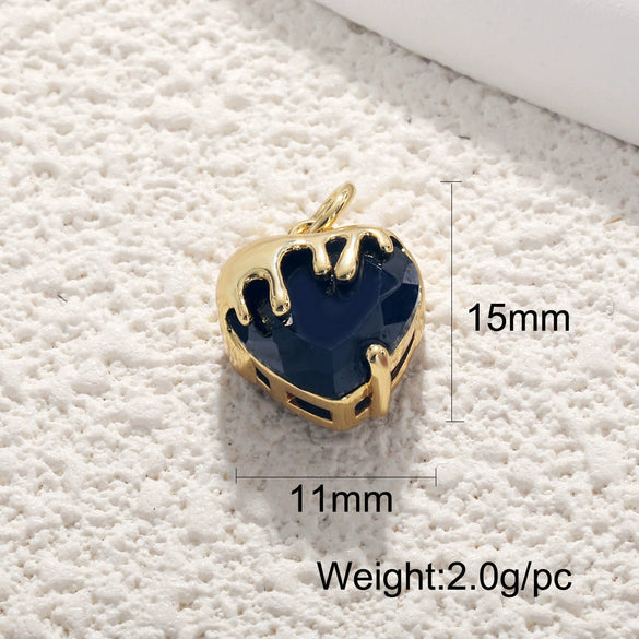 Wholesale Jewelry Copper Gold Plated Heart Shape Pendant Necklace