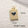 Wholesale Jewelry Copper Gold Plated Heart Shape Pendant Necklace