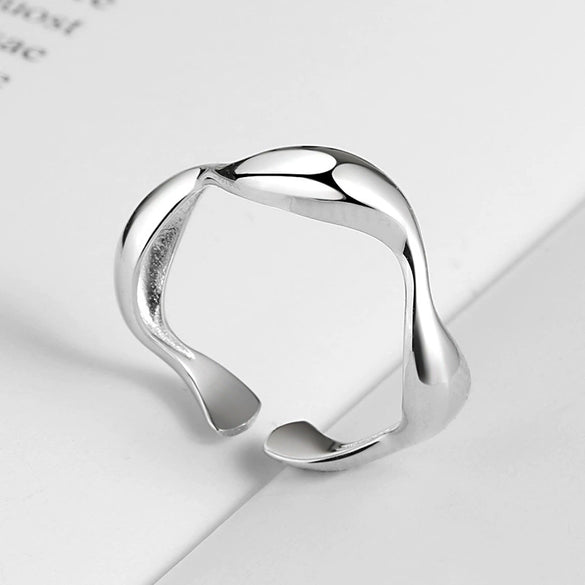 Wholesale Jewelry Copper Gold Plated Irregular Wavy Pattern Ring