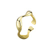 Wholesale Jewelry Copper Gold Plated Irregular Wavy Pattern Ring