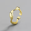 Wholesale Jewelry Copper Gold Plated Irregular Wavy Pattern Ring