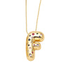 Wholesale Jewelry Copper Gold Plated Letter Pendant Necklace With Box Chain