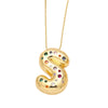Wholesale Jewelry Copper Gold Plated Letter Pendant Necklace With Box Chain
