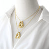 Wholesale Jewelry Copper Gold Plated Letter Pendant Necklace With Box Chain