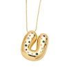 Wholesale Jewelry Copper Gold Plated Letter Pendant Necklace With Box Chain