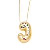 Wholesale Jewelry Copper Gold Plated Letter Pendant Necklace With Box Chain