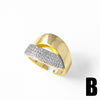 Wholesale Jewelry Copper Gold Plated Love Heart Fivepointed Star Open Ring With Bow Tie Minimalist Style