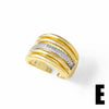 Wholesale Jewelry Copper Gold Plated Love Heart Fivepointed Star Open Ring With Bow Tie Minimalist Style