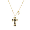 Wholesale Jewelry Copper Gold Plated Oil Drop Cross Ochain Necklace For Women Geometric Style