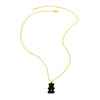 Wholesale Jewelry Copper Goldplated Bear Pendant Necklace With Oil Dripping Design And Simple Style