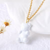 Wholesale Jewelry Copper Goldplated Bear Pendant Necklace With Oil Dripping Design And Simple Style