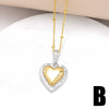 Wholesale Jewelry Copper Goldplated Fivepointed Star And Heart Shape Pendant Necklace With Ball Bead Chain