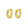 Wholesale Jewelry Copper Goldplated Geometric Twist Small Hoop Earrings For Women
