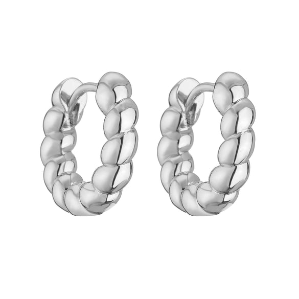 Wholesale Jewelry Copper Goldplated Geometric Twist Small Hoop Earrings For Women