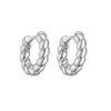 Wholesale Jewelry Copper Goldplated Geometric Twist Small Hoop Earrings For Women