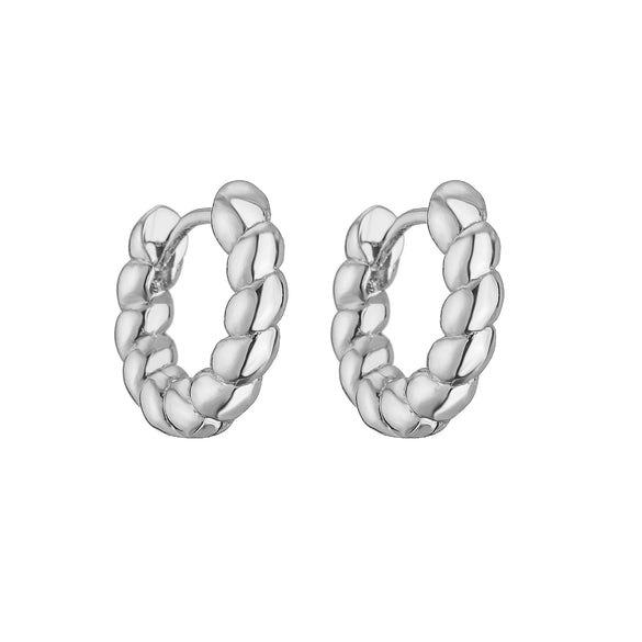 Wholesale Jewelry Copper Goldplated Geometric Twist Small Hoop Earrings For Women