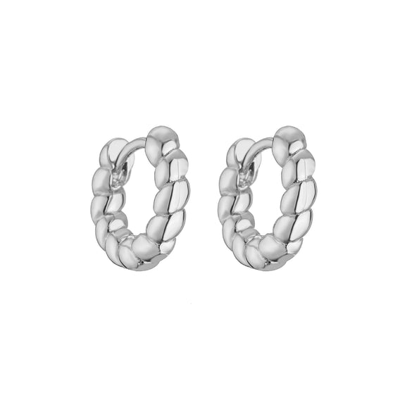 Wholesale Jewelry Copper Goldplated Geometric Twist Small Hoop Earrings For Women