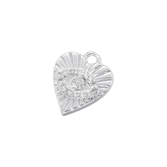 Wholesale Jewelry Copper Goldplated Heart Flower Bow Pendant