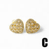 Wholesale Jewelry Copper Goldplated Heart Shape Earrings
