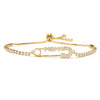 Wholesale Jewelry Copper Goldplated Inlaid Artificial Gem And Semiprecious Stone Geometric Style Pushpull Adjustable Women's Bracelet