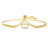 Wholesale Jewelry Copper Goldplated Inlaid Artificial Gem And Semiprecious Stone Geometric Style Pushpull Adjustable Women's Bracelet